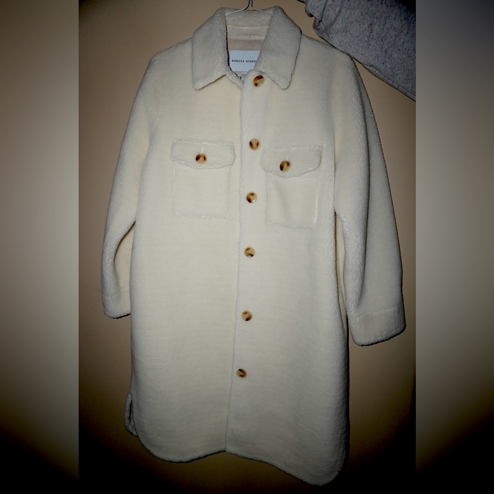 Rebecca Minkoff thick warm cream coat